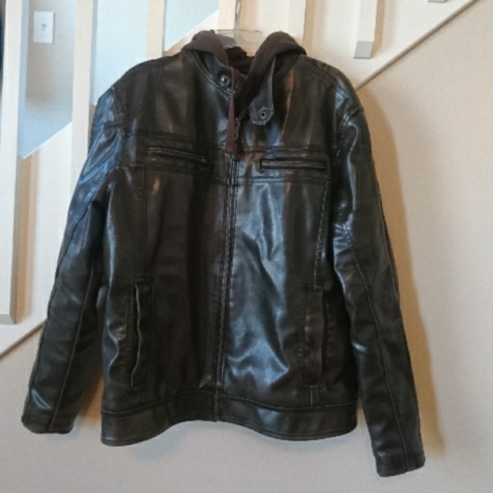 Leather coat